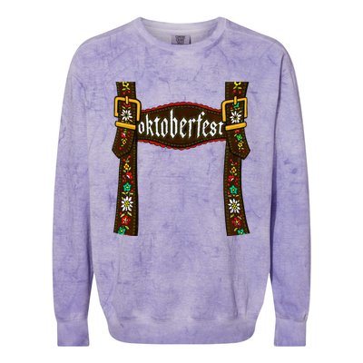 Oktoberfest Lederhosen Costume Cute German Bavarian Colorblast Crewneck Sweatshirt