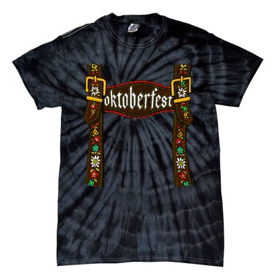 Oktoberfest Lederhosen Costume Cute German Bavarian Tie-Dye T-Shirt