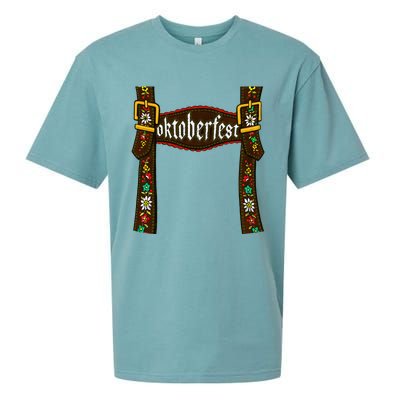 Oktoberfest Lederhosen Costume Cute German Bavarian Sueded Cloud Jersey T-Shirt