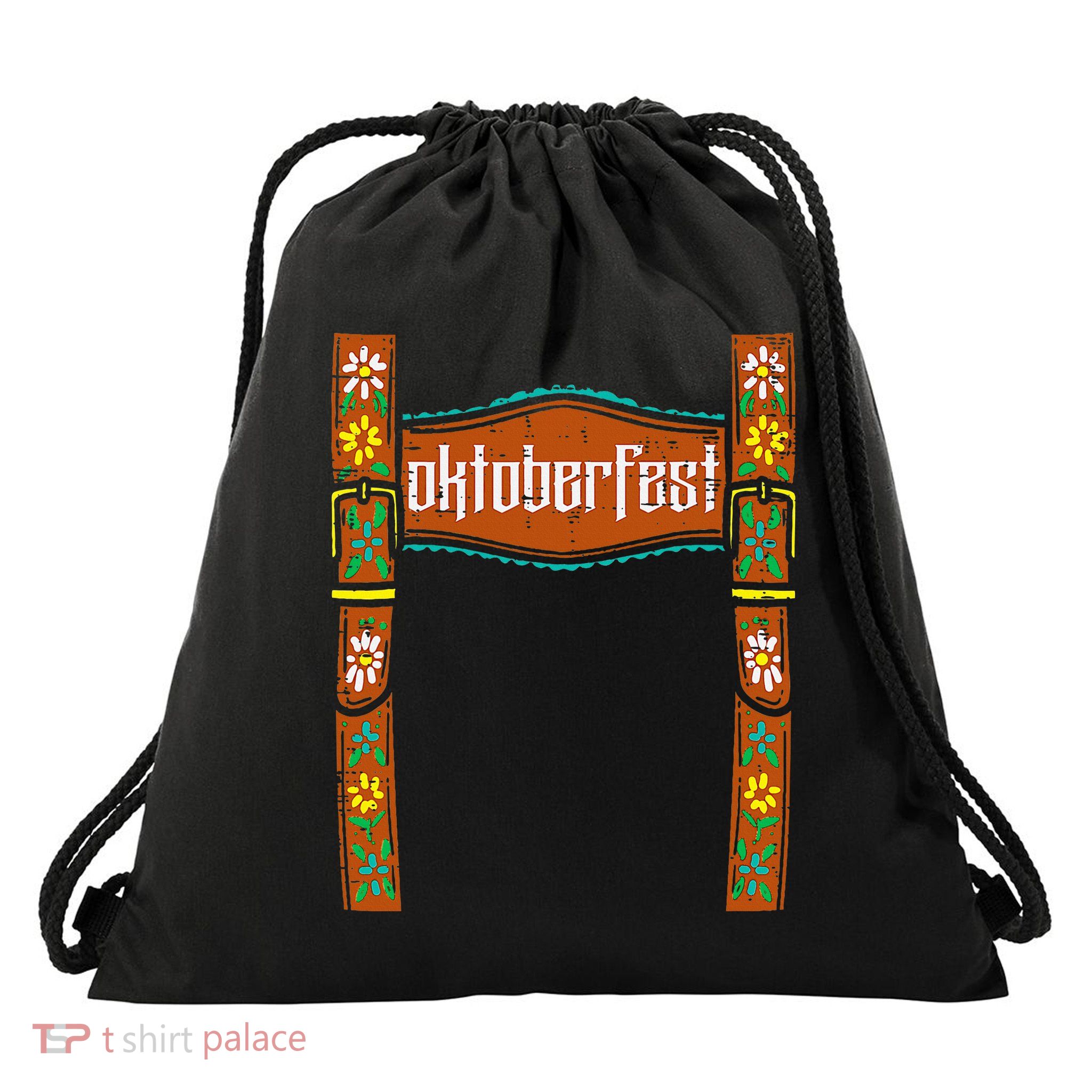 Oktoberfest Lederhosen Costume Cute German Bavarian Drawstring Bag