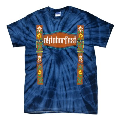 Oktoberfest Lederhosen Costume Cute German Bavarian Boys Tie-Dye T-Shirt