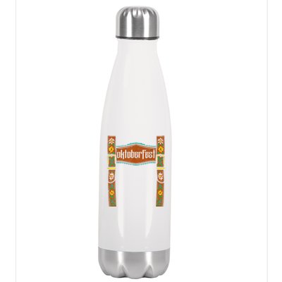 Oktoberfest Lederhosen Costume Cute German Bavarian Boys Stainless Steel Insulated Water Bottle