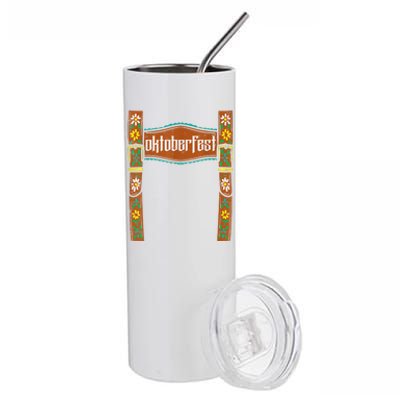 Oktoberfest Lederhosen Costume Cute German Bavarian Boys Stainless Steel Tumbler