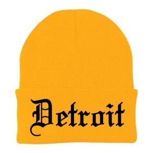 Old English Detroit D Michigan Logo Knit Cap Winter Beanie