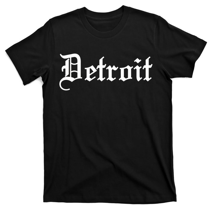 Old English Detroit D Michigan Logo T-Shirt