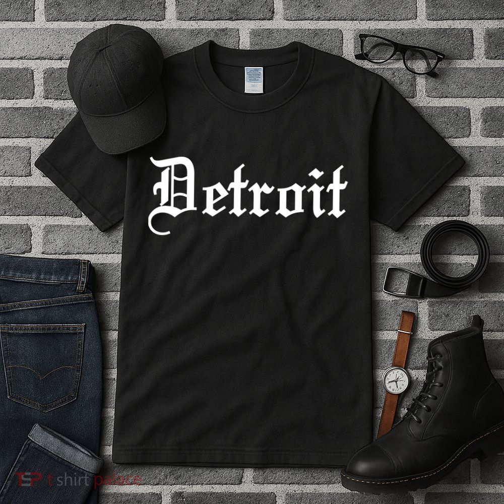 Old English Detroit D Michigan Logo Tall T-Shirt