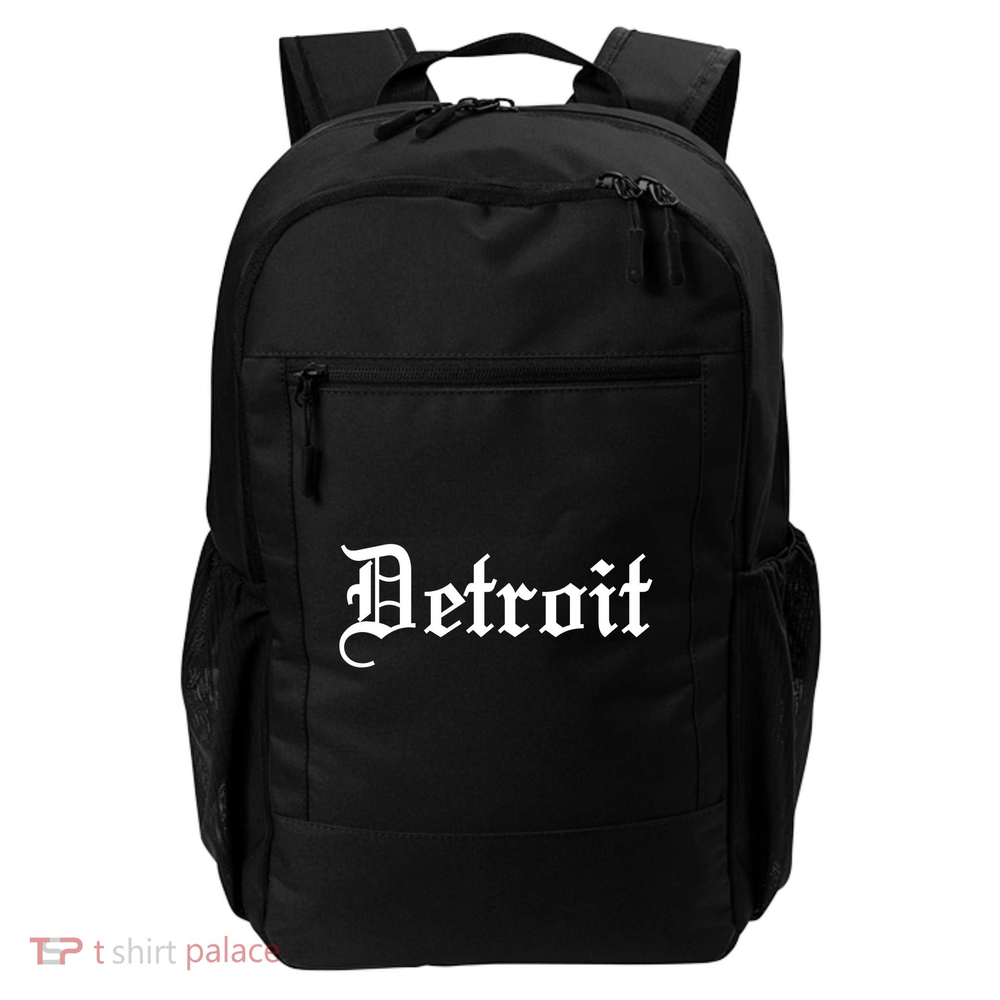 Old English Detroit D Michigan Logo Daily Commute Backpack