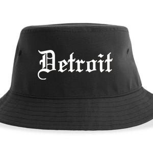 Old English Detroit D Michigan Logo Sustainable Bucket Hat