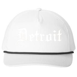 Old English Detroit D Michigan Logo Snapback Five-Panel Rope Hat