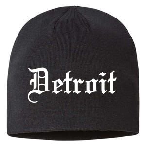 Old English Detroit D Michigan Logo Sustainable Beanie