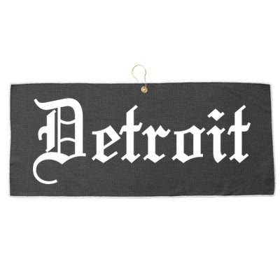 Old English Detroit D Michigan Logo Large Microfiber Waffle Golf Towel