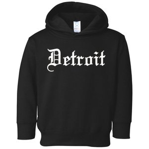 Old English Detroit D Michigan Logo Toddler Hoodie