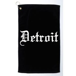 Old English Detroit D Michigan Logo Platinum Collection Golf Towel