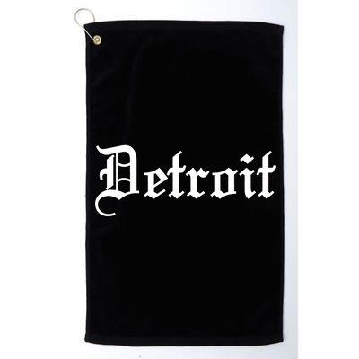 Old English Detroit D Michigan Logo Platinum Collection Golf Towel