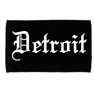 Old English Detroit D Michigan Logo Microfiber Hand Towel