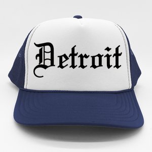 Old English Detroit D Michigan Logo Trucker Hat