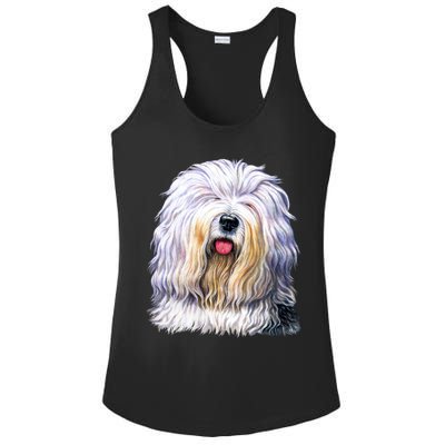 Old English Sheepdog Ladies PosiCharge Competitor Racerback Tank