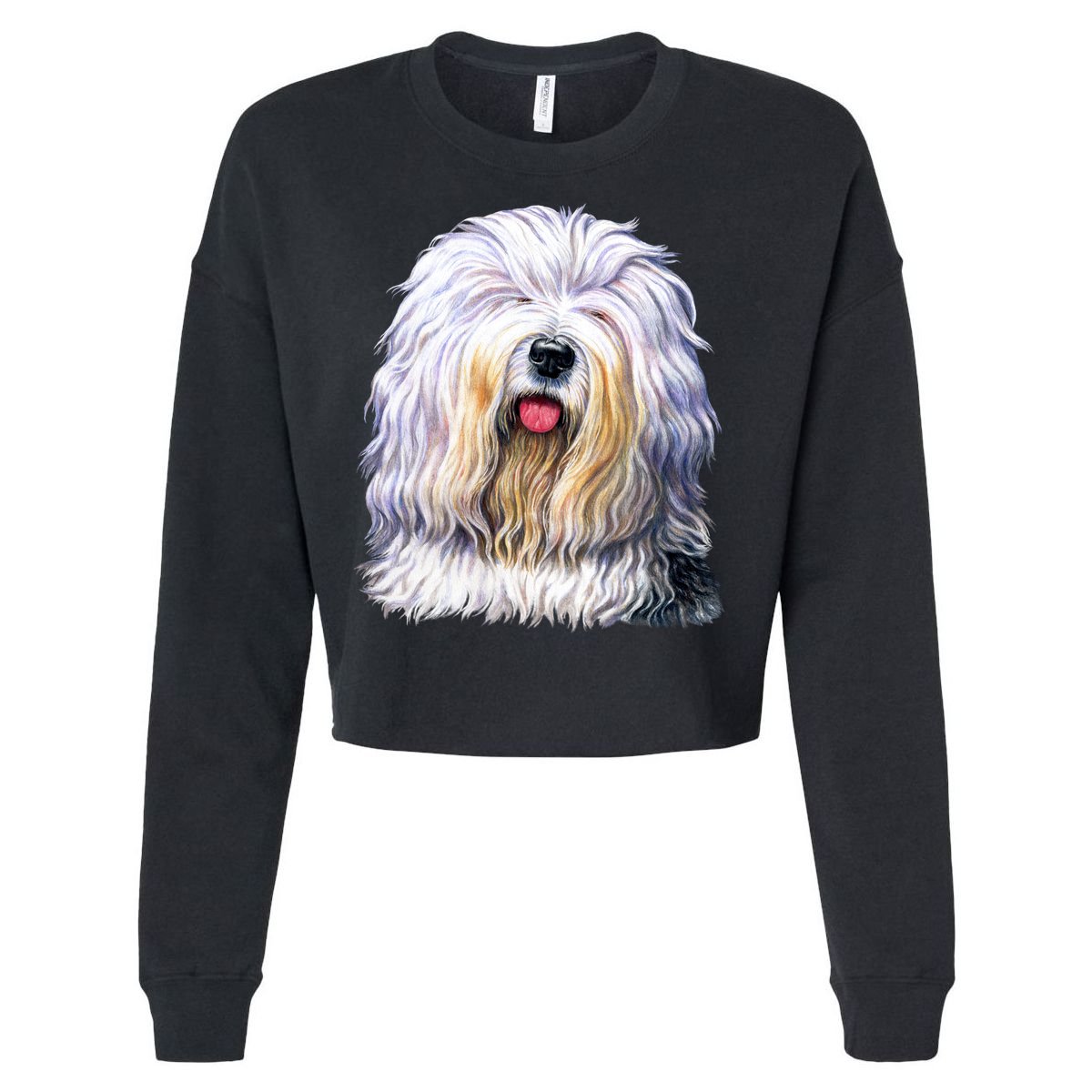 Old English Sheepdog Cropped Pullover Crew