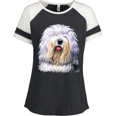 Old English Sheepdog Enza Ladies Jersey Colorblock Tee