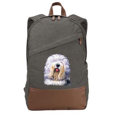 Old English Sheepdog Cotton Canvas Backpack