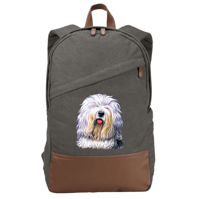 Old English Sheepdog Cotton Canvas Backpack