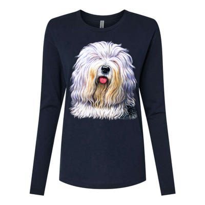 Old English Sheepdog Womens Cotton Relaxed Long Sleeve T-Shirt