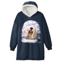 Old English Sheepdog Hooded Wearable Blanket