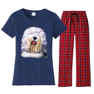 Old English Sheepdog Women's Flannel Pajama Set