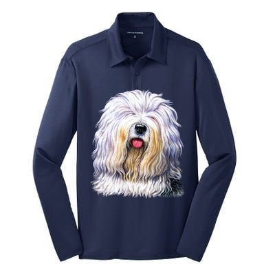 Old English Sheepdog Silk Touch Performance Long Sleeve Polo