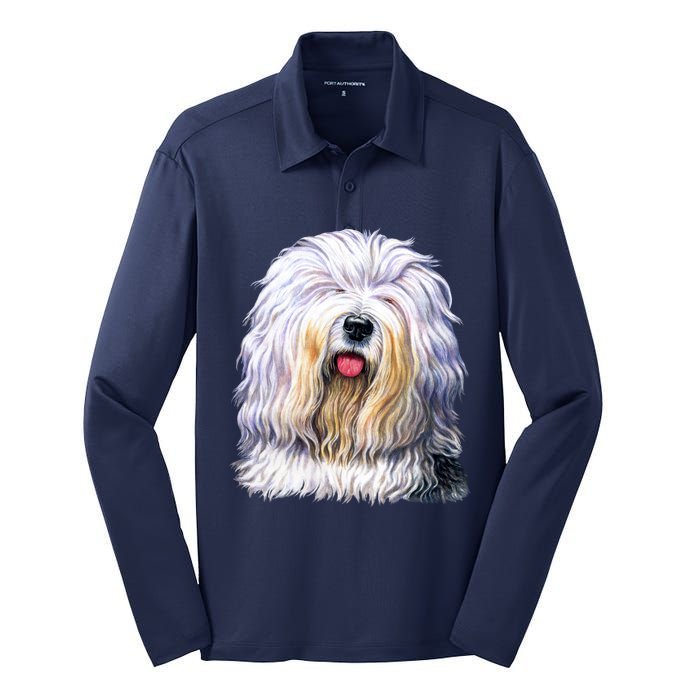 Old English Sheepdog Silk Touch Performance Long Sleeve Polo