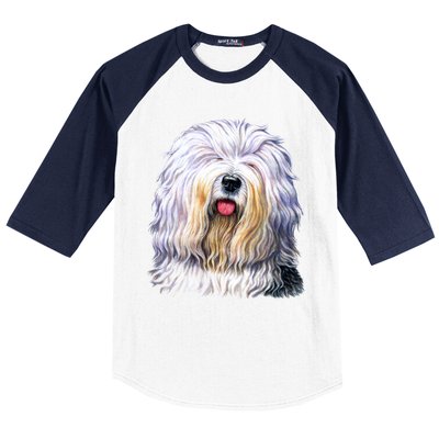 Old English Sheepdog Baseball Sleeve Shirt