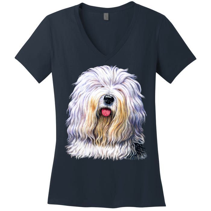 Old English Sheepdog Women's V-Neck T-Shirt