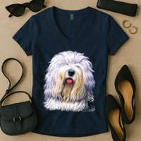 Old English Sheepdog Women's V-Neck T-Shirt