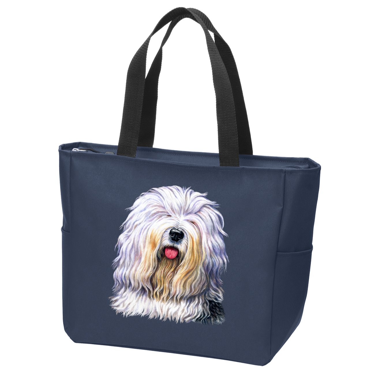 Old English Sheepdog Zip Tote Bag
