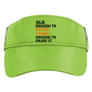 Old Enough To Retire Young Adult Drive Performance Visor