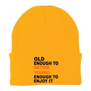 Old Enough To Retire Young Knit Cap Winter Beanie