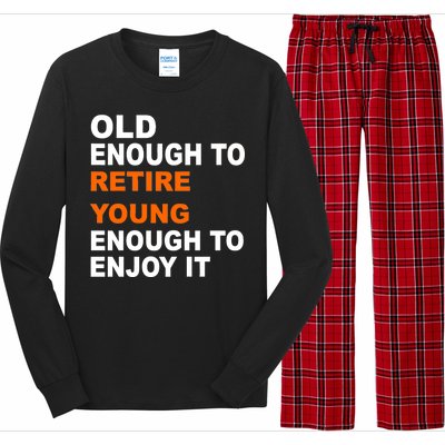 Old Enough To Retire Young Long Sleeve Pajama Set