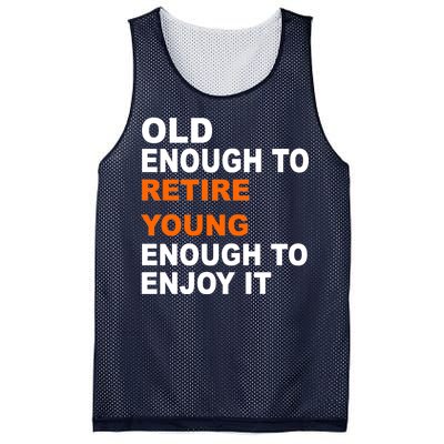 Old Enough To Retire Young Mesh Reversible Basketball Jersey Tank