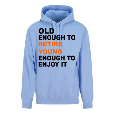 Old Enough To Retire Young Unisex Surf Hoodie