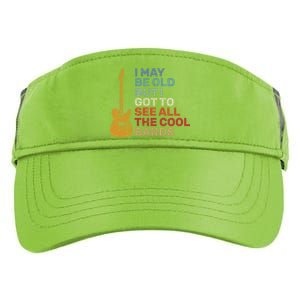 Old Guitarist The Cool Bands Adult Drive Performance Visor