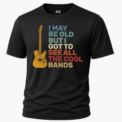 Old Guitarist The Cool Bands Performance Shirt