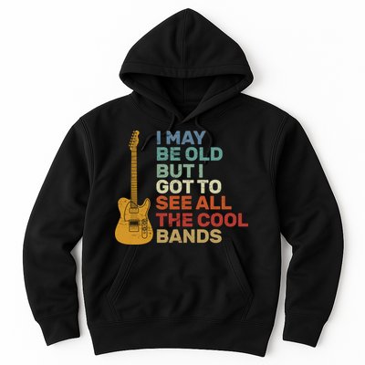 Old Guitarist The Cool Bands Hoodie