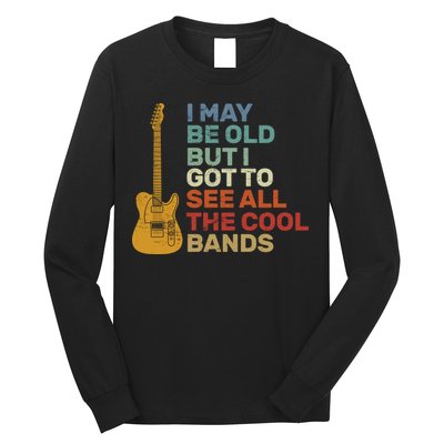 Old Guitarist The Cool Bands Long Sleeve Shirt