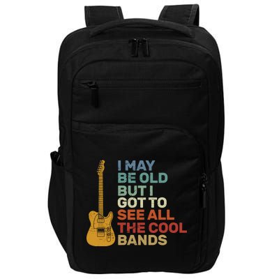 Old Guitarist The Cool Bands Impact Tech Backpack