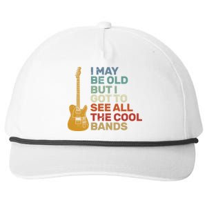 Old Guitarist The Cool Bands Snapback Five-Panel Rope Hat