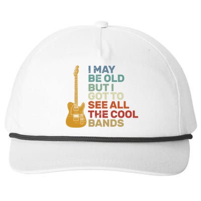 Old Guitarist The Cool Bands Snapback Five-Panel Rope Hat