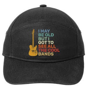 Old Guitarist The Cool Bands 7-Panel Snapback Hat