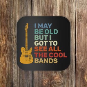 Old Guitarist The Cool Bands Coaster