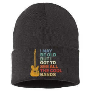 Old Guitarist The Cool Bands Sustainable Knit Beanie