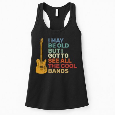 Old Guitarist The Cool Bands Womens Tank Top
